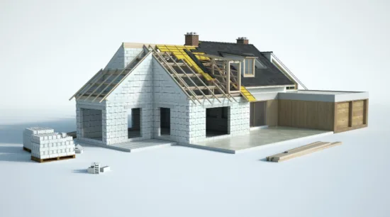 Projekt domu 3D w trakcie budowy